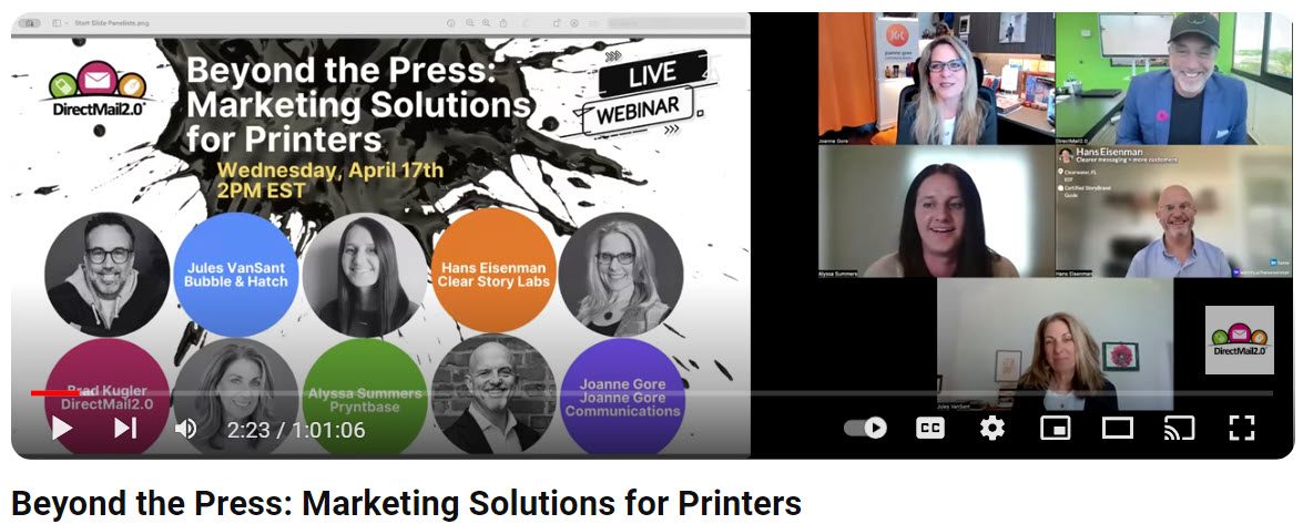 Marketing for Print Companies Webinar with Alyssa Summers, CEO Pryntbase