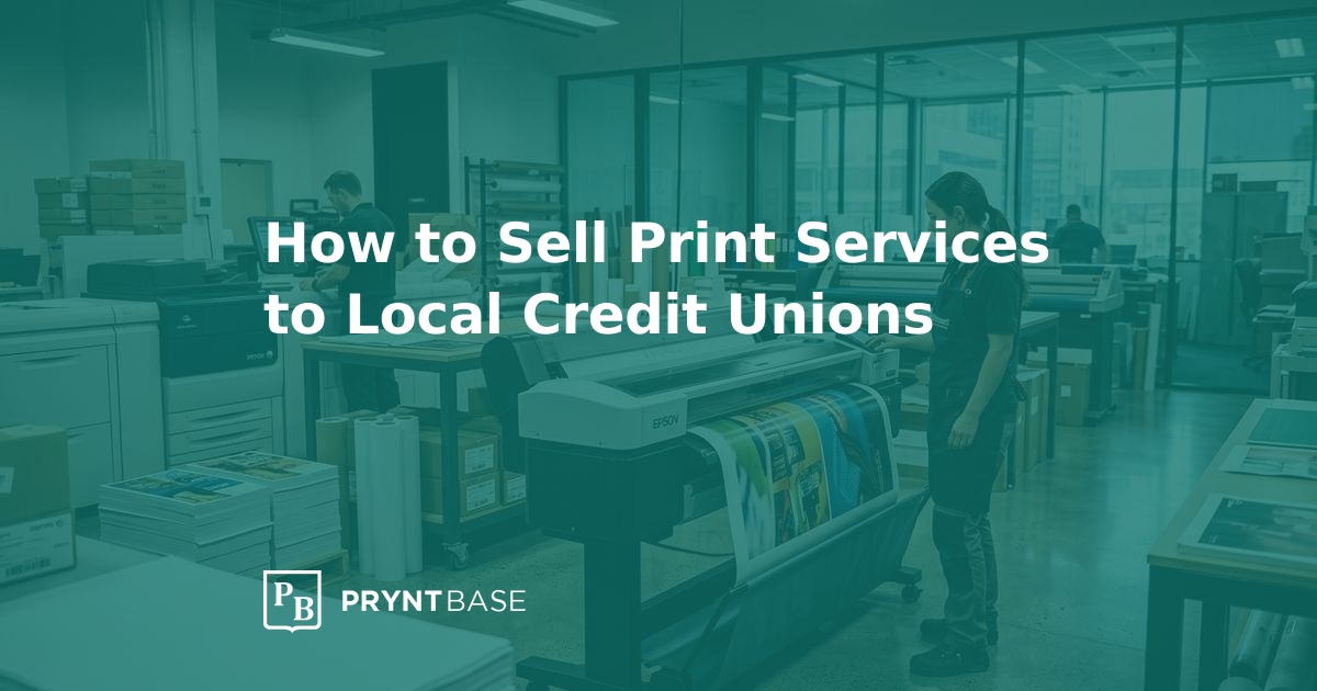 Selling Print Services to Local Credit Unions | Pryntbase