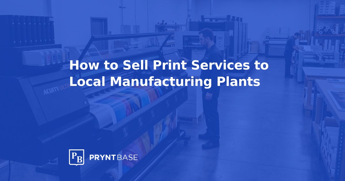 How to Sell Print Services to Local Manufacturing Plants