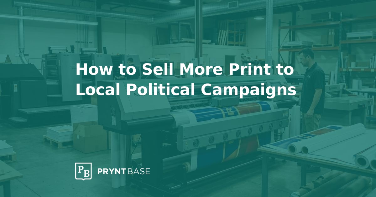 Selling Print to Local Political Campaigns | Pryntbase